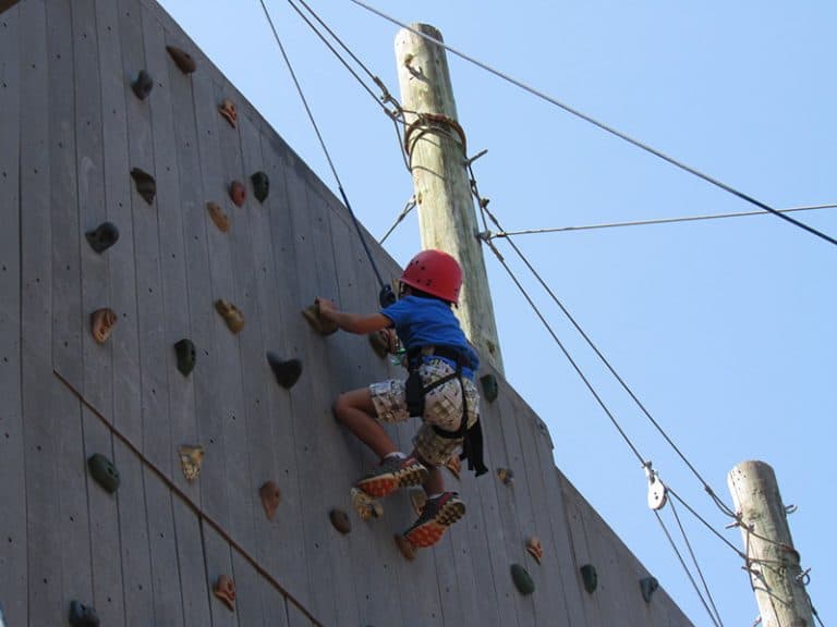 Rock Wall Climbing at Asthma Camp CAFairPlay